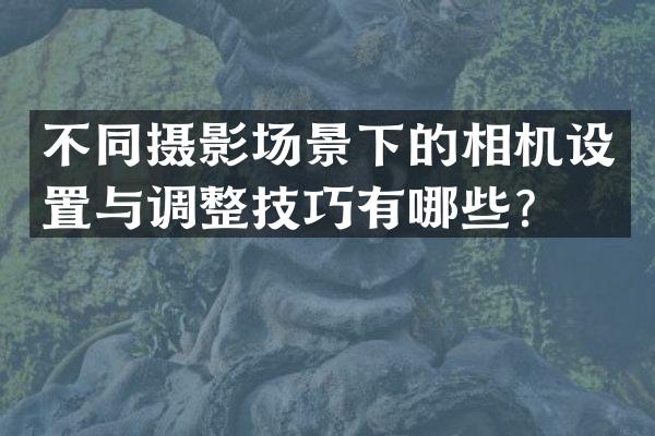 不同摄影场景下的相机设置与调整技巧有哪些？