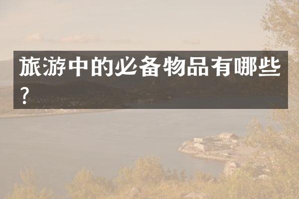 旅游中的必备物品有哪些？