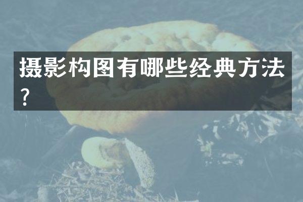 摄影构图有哪些经典方法？