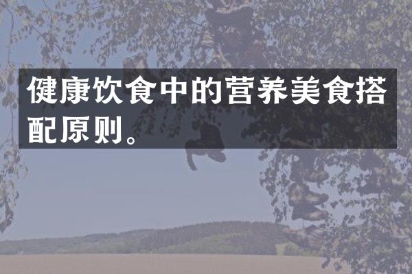 健康饮食中的营养美食搭配原则。