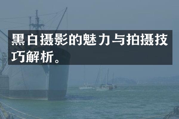 黑白摄影的魅力与拍摄技巧解析。
