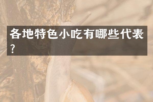 各地特色小吃有哪些代表？