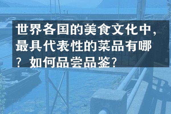 世界各国的美食文化中，最具代表性的菜品有哪些？如何品尝品鉴？