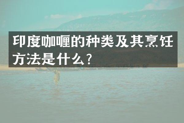 印度咖喱的种类及其烹饪方法是什么？